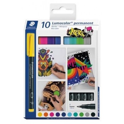 ESTUCHE 10 UDS LUMOCOLOR PERMANENT 318 STAEDTLER 318 C10 (Espera 4 dias)